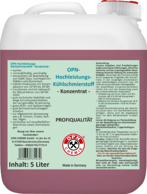 OPN-High Performance Cooling Lubricant (5 L)